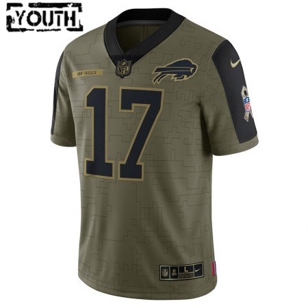 Maillot Enfant Buffalo Bills Josh Allen 17 Nike 2021 Salute to Service